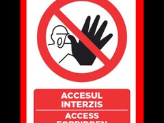 Placuta accesul interzis access forbidden